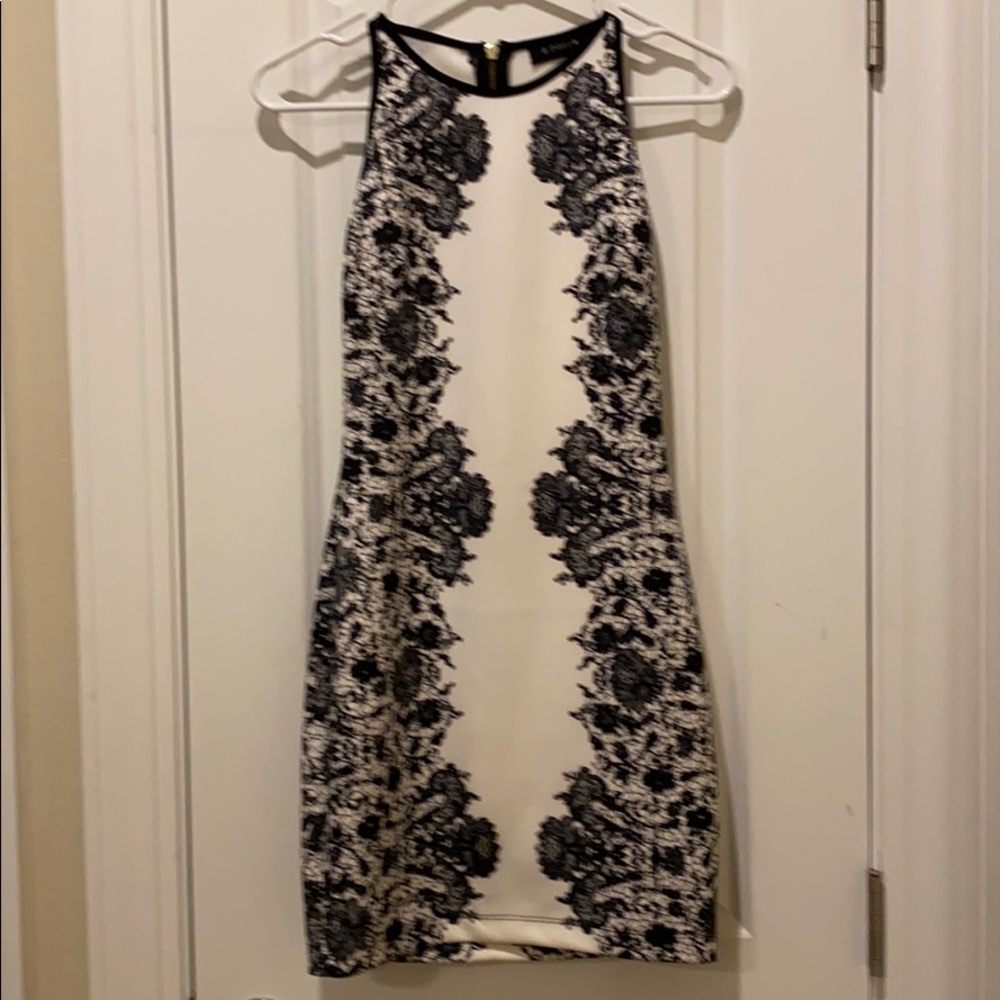 Black and cream dress